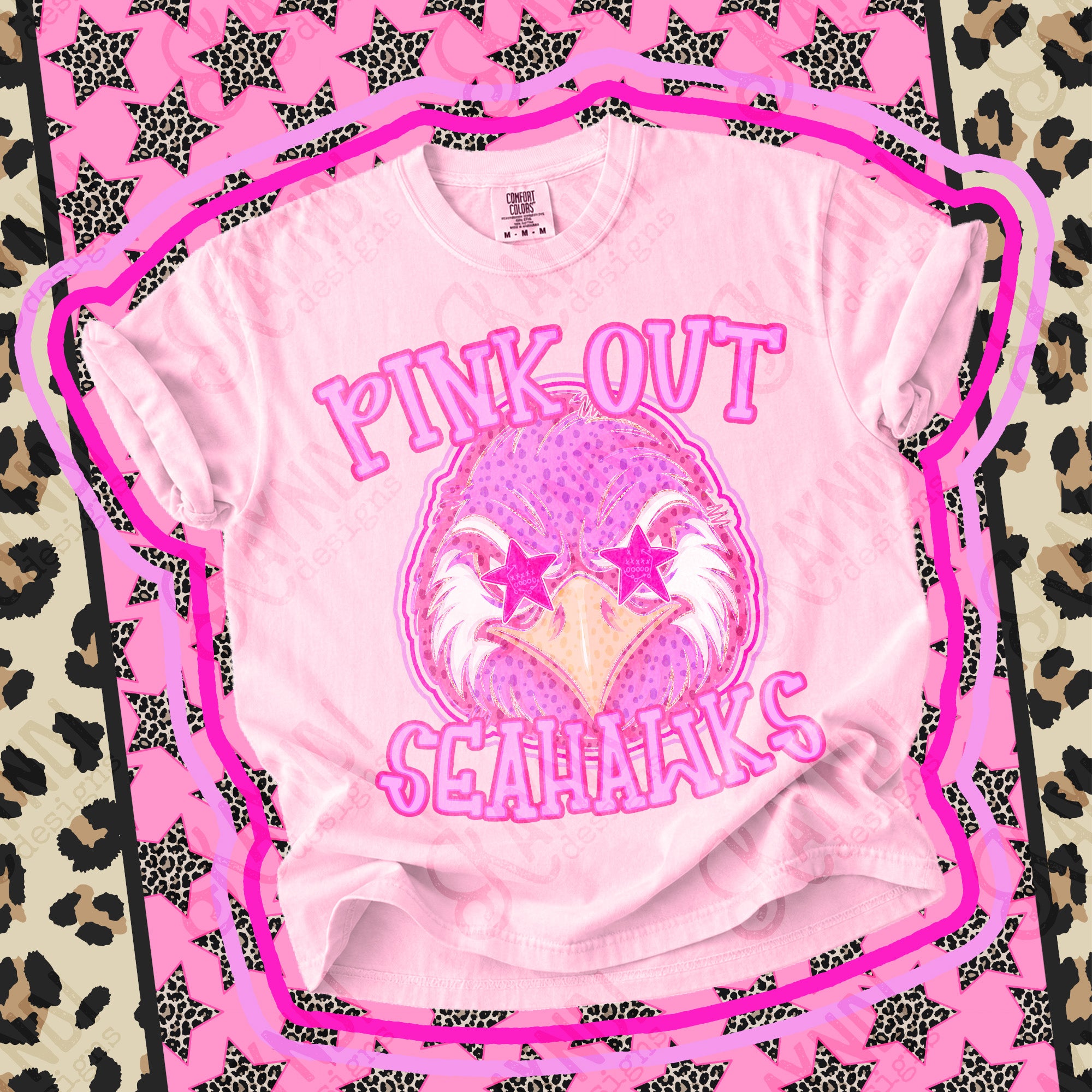 Pink Out Mascots Seahawks mockup