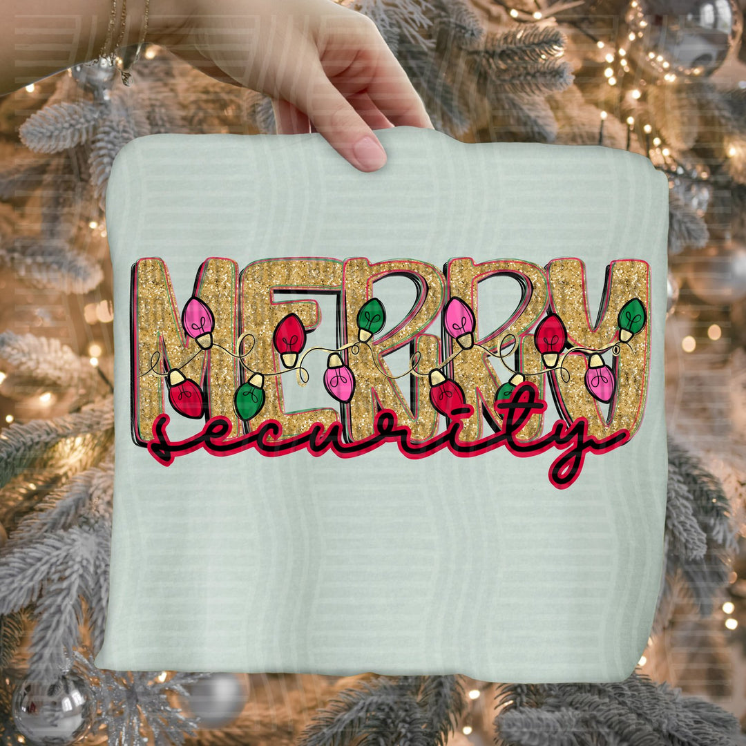 Security Merry Lights School Staff DTF transfer