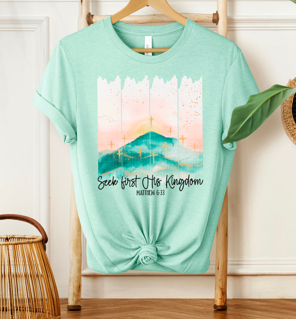 Seek First His Kingdom DTF transfer design – image 1