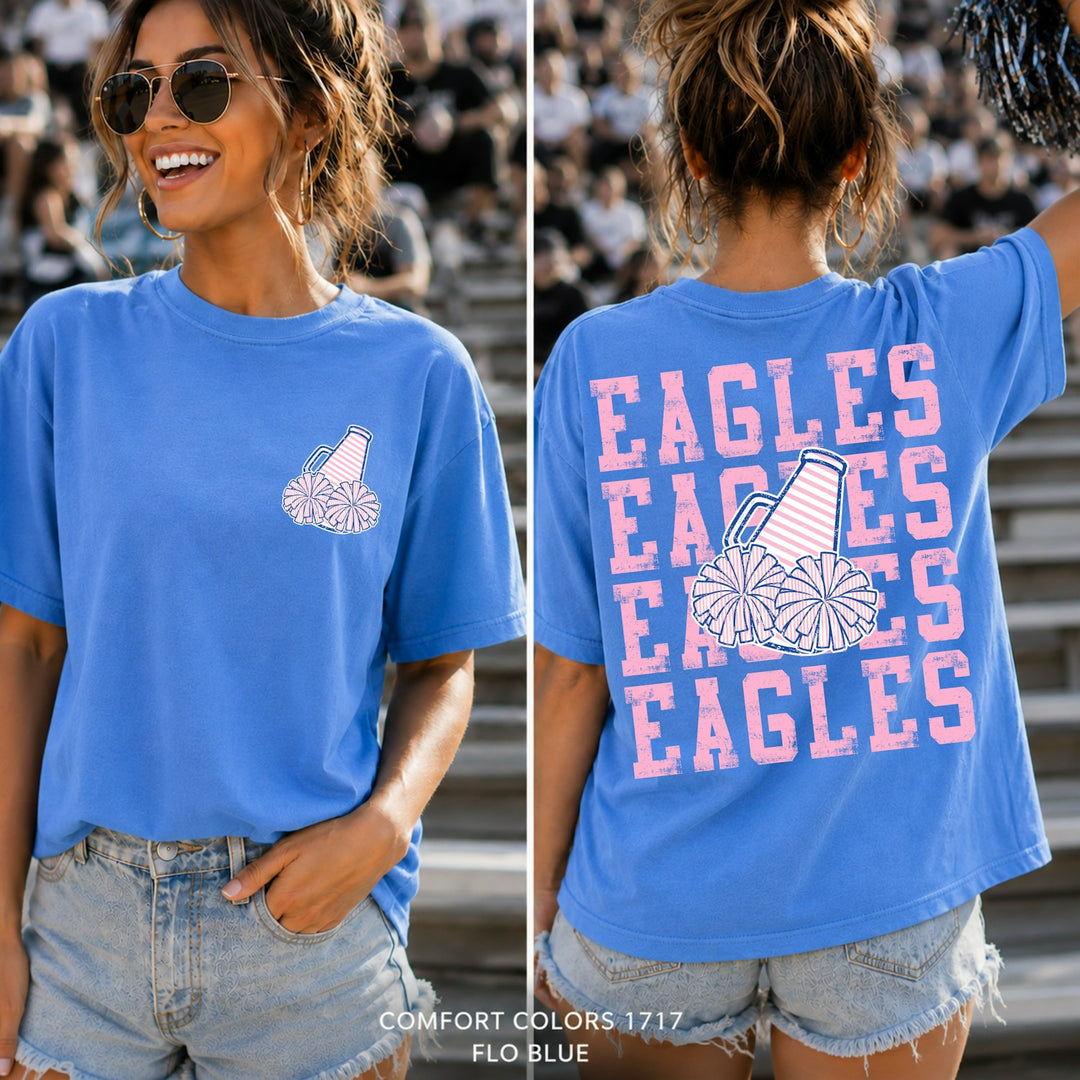 Seersucker Striped Cheer customizable DTF transfer mockup