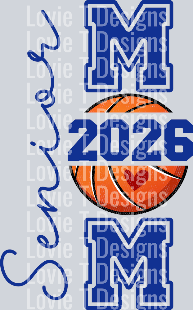 Senior Mom Baskebtall Back ROYAL