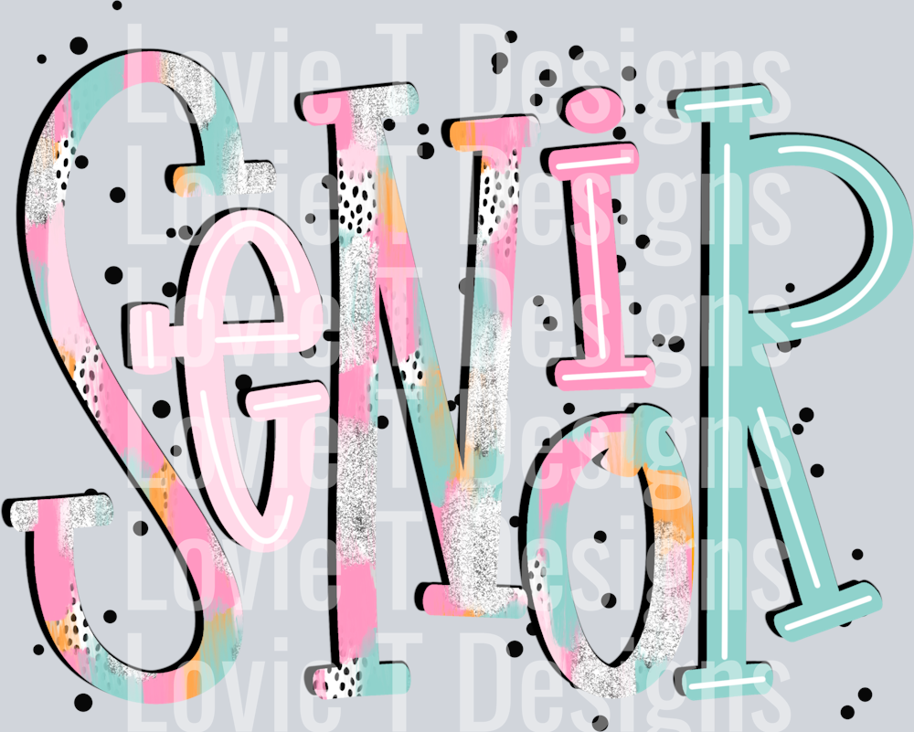 Senior pink lite blue white
