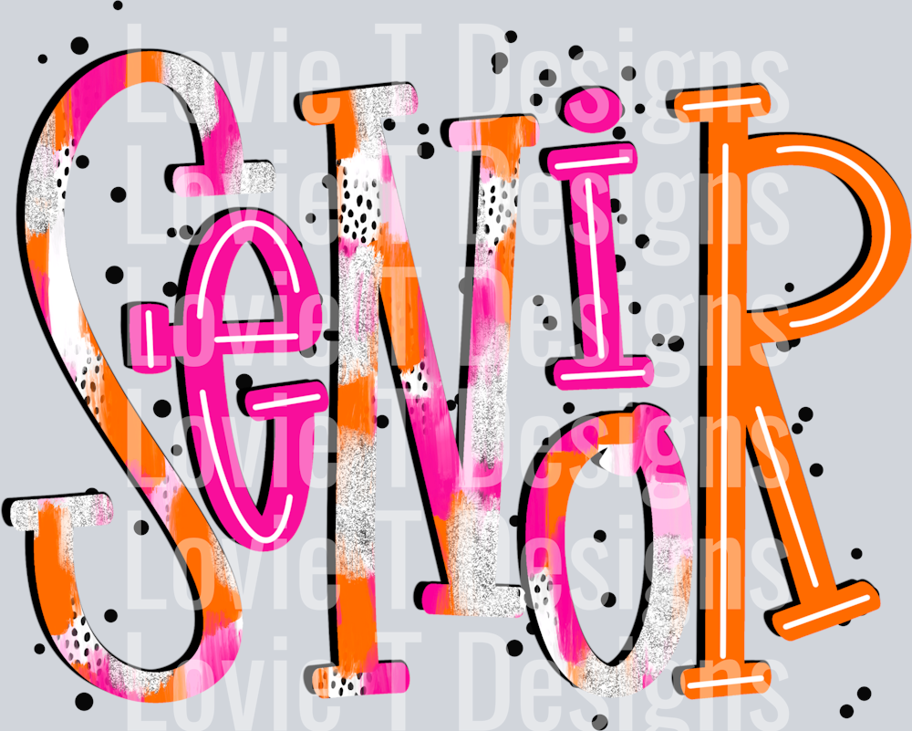 Senior pink orange