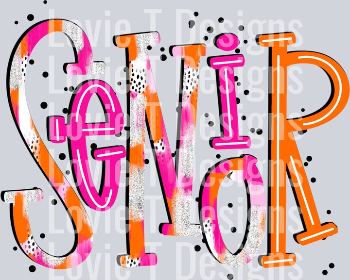Senior pink orange