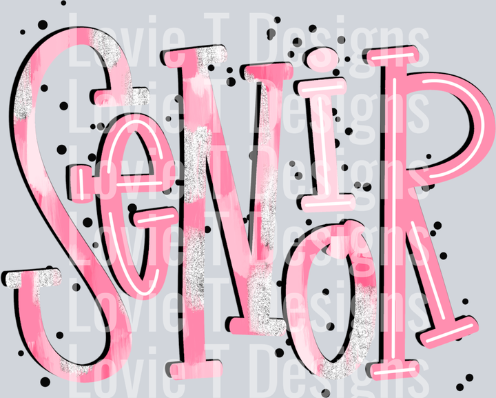 Senior pink white Silver