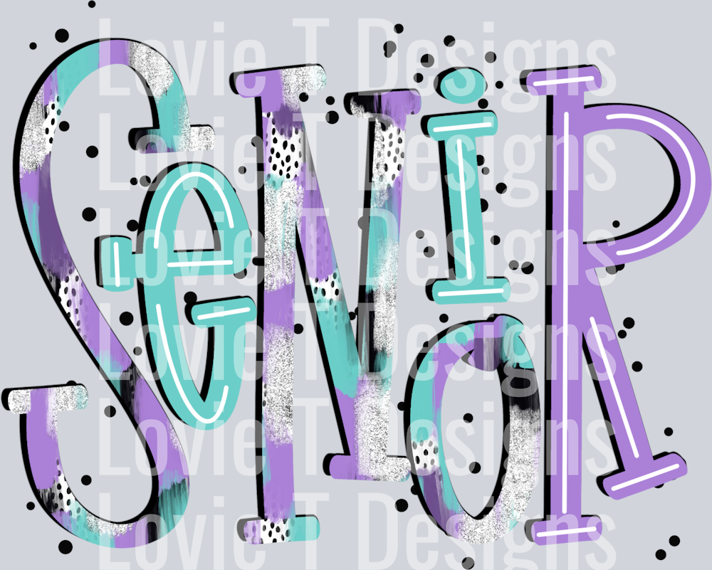 Senior purple aqua blk