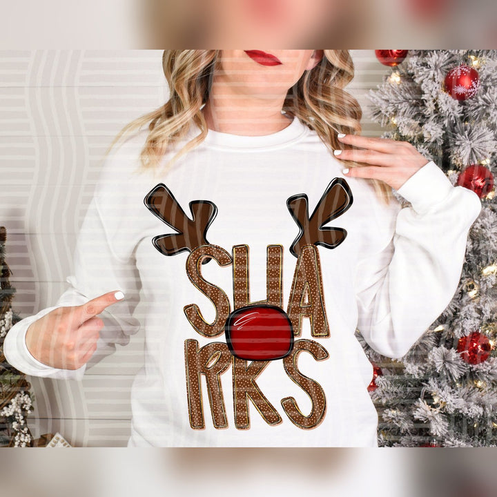 Sharks Deer Antler Mascots DTF transfer