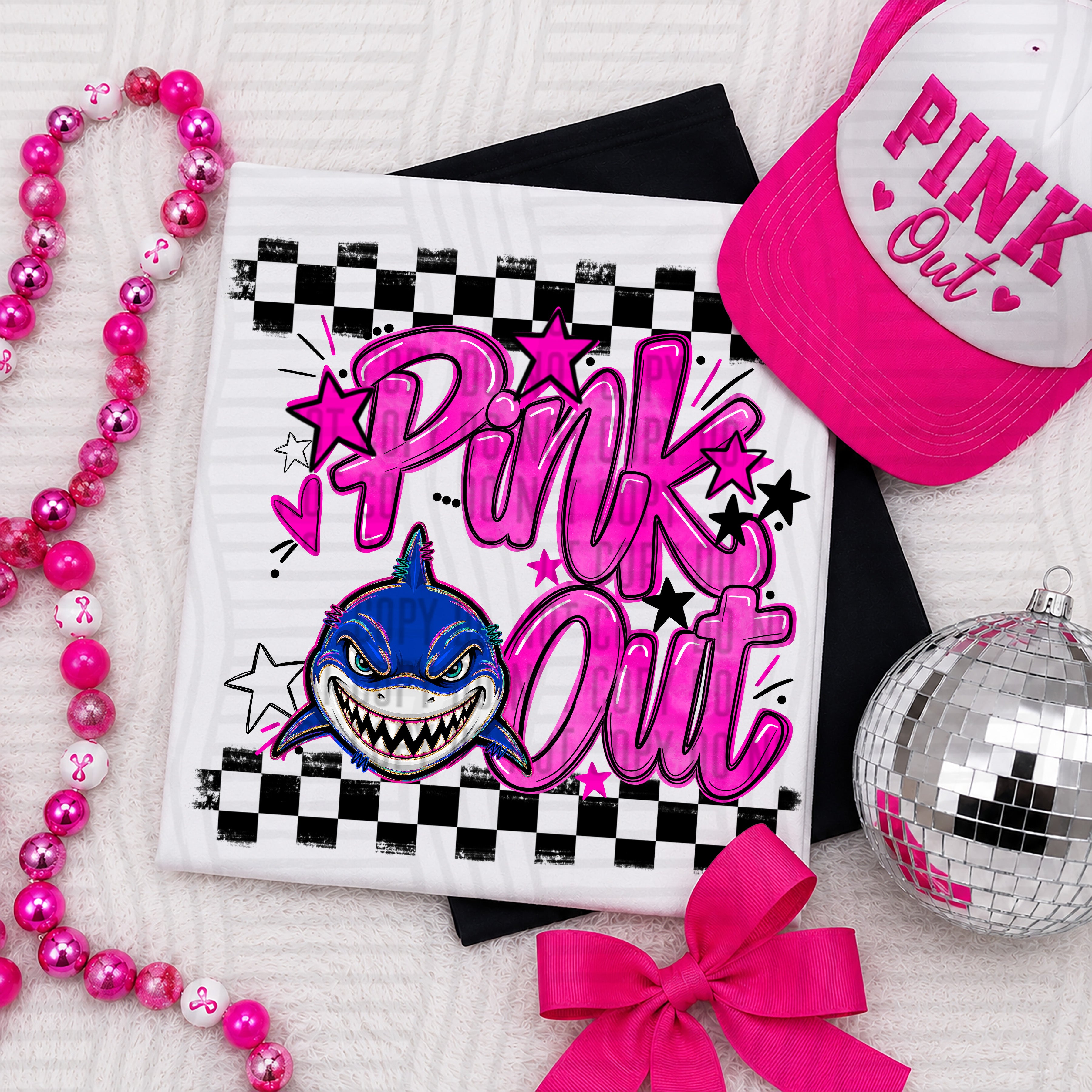 Pink Out Mascots CC Sharks design