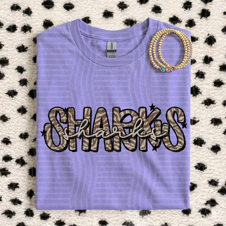 Sharks Zebra Mascots DTF transfer