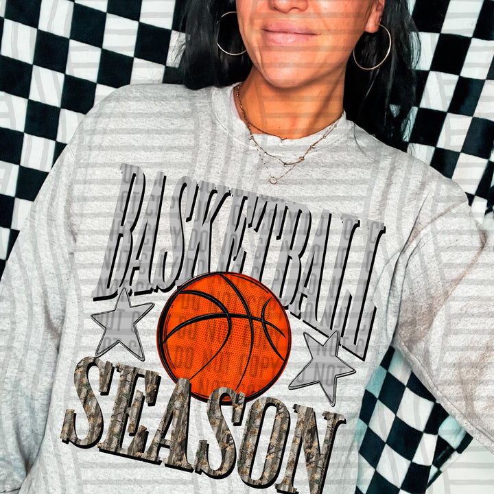 Silver Basketball Season DTF transfer