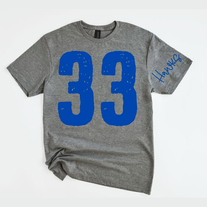 Single Color Number + Sleeve Design – DTF Transfer
