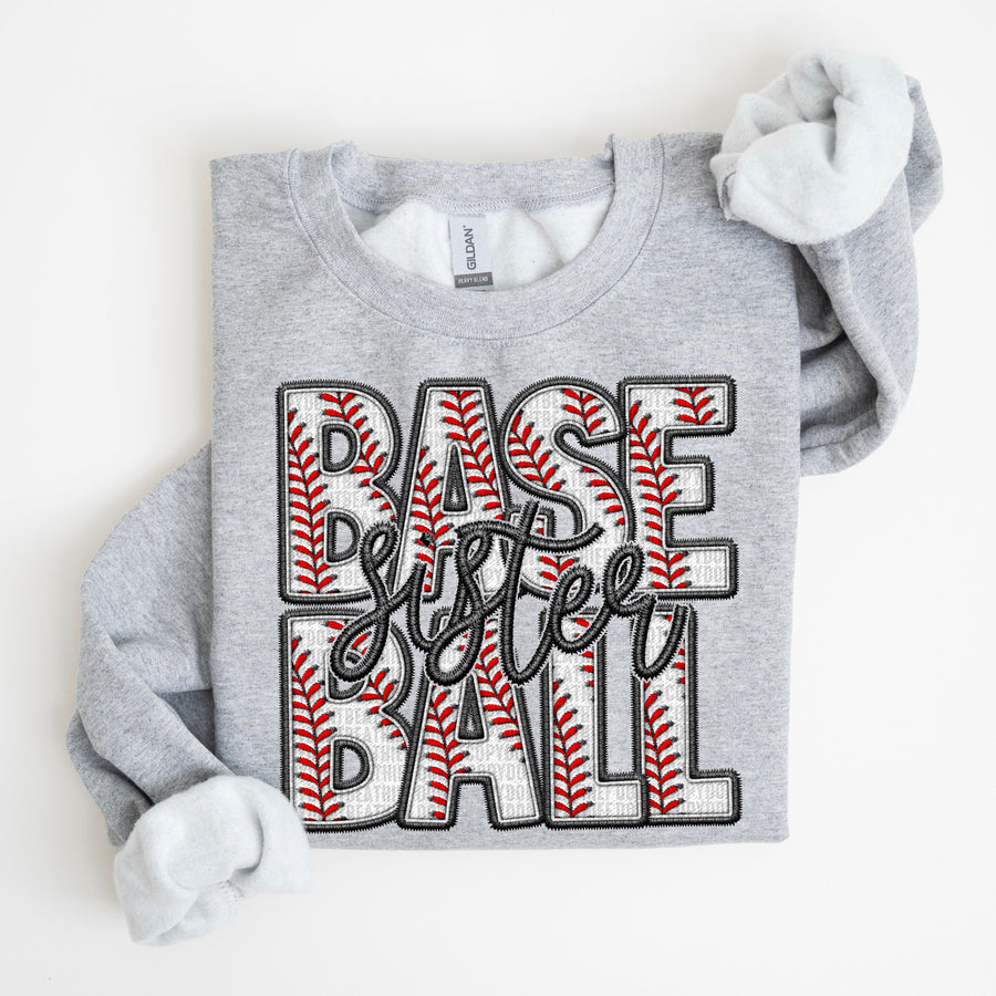 Sister Faux Baseball-[DTF Transfer]-Lovie T Designs
