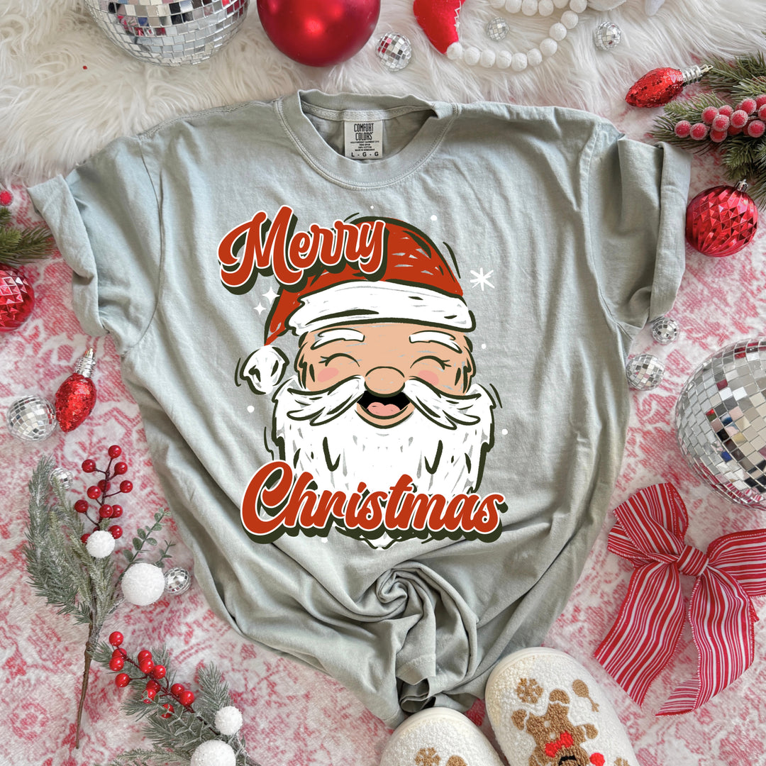 Sketch Santa Merry Christmas (Light Skin Tone) DTF transfer – mockup