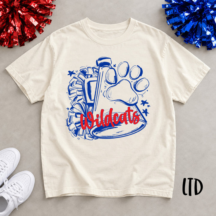 Sketchy Megaphone and Paw customizable DTF transfer mockup