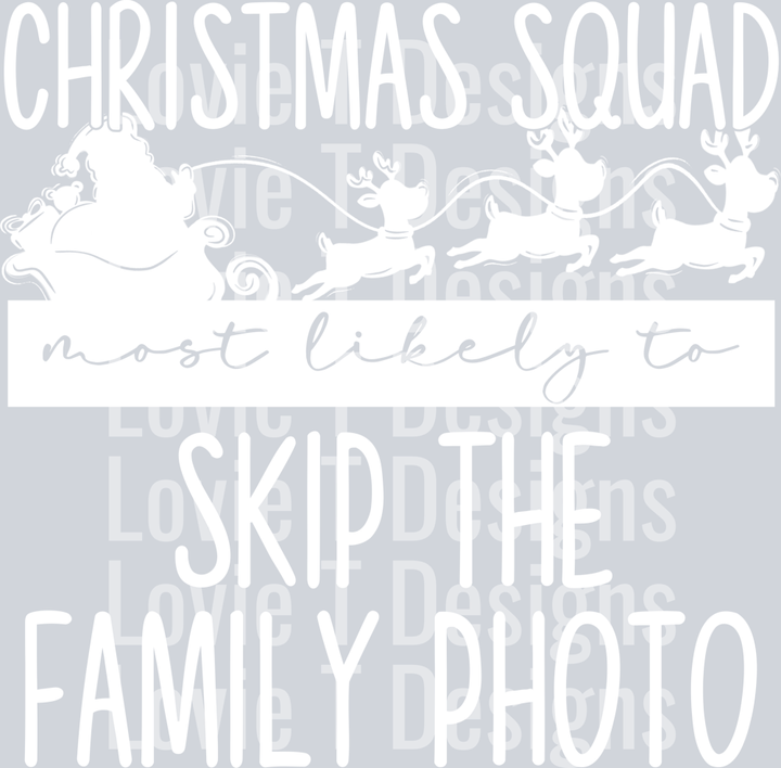 Skip Family Photo white