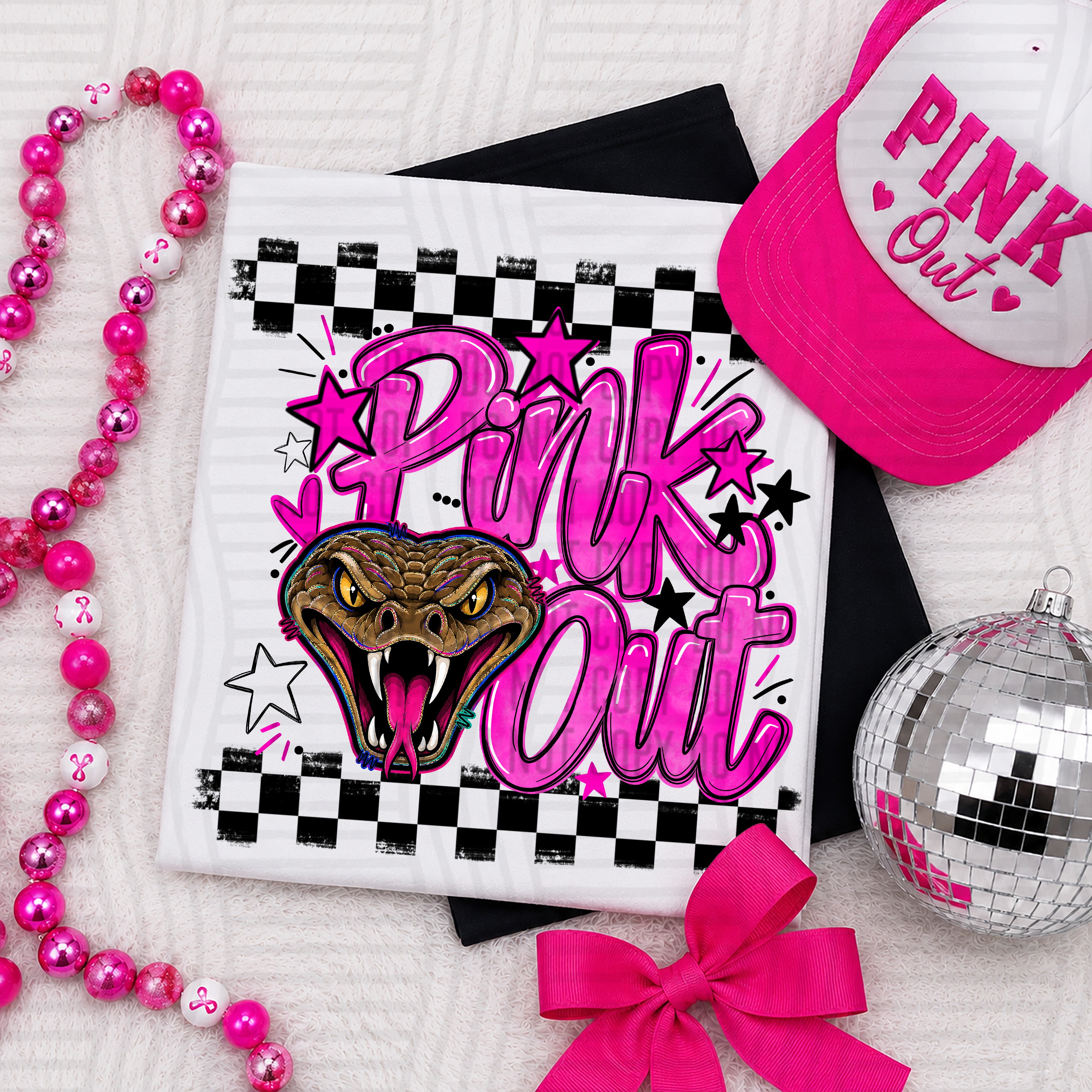 Pink Out Mascots CC Snakes design