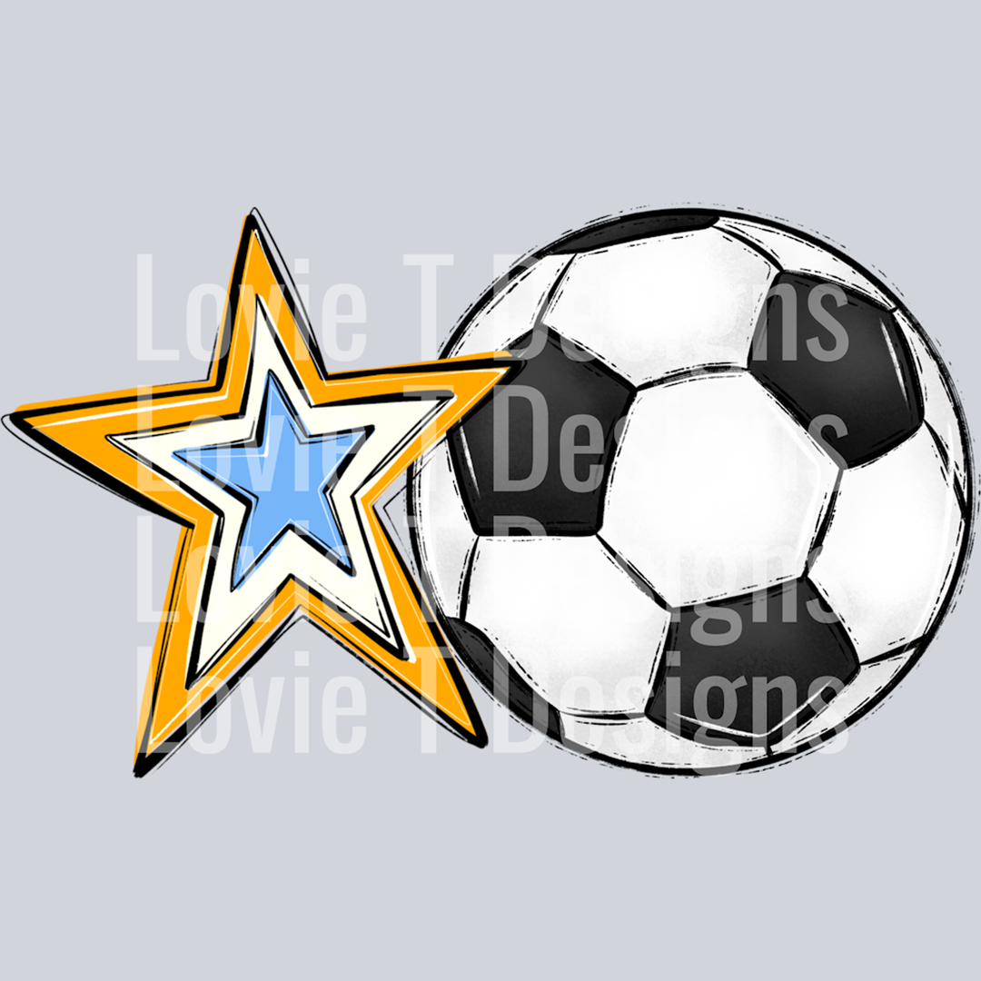 Soccer Mom Carolina Blue and Yellow Gold Pocket – DTF Transfer