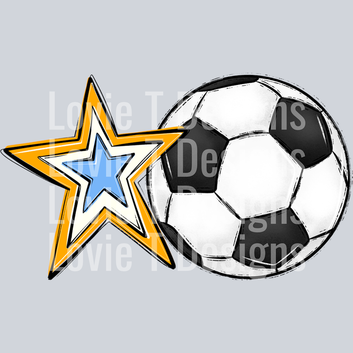 Soccer Mom Carolina Blue and Yellow Gold Pocket – DTF Transfer