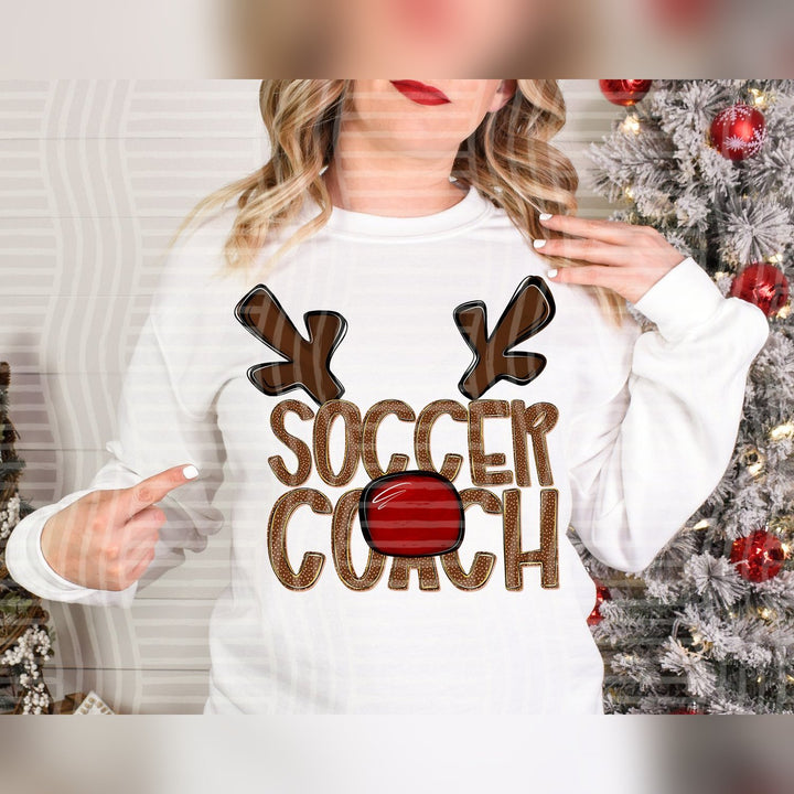 Soccer Coach Deer Antler School Staff DTF transfer