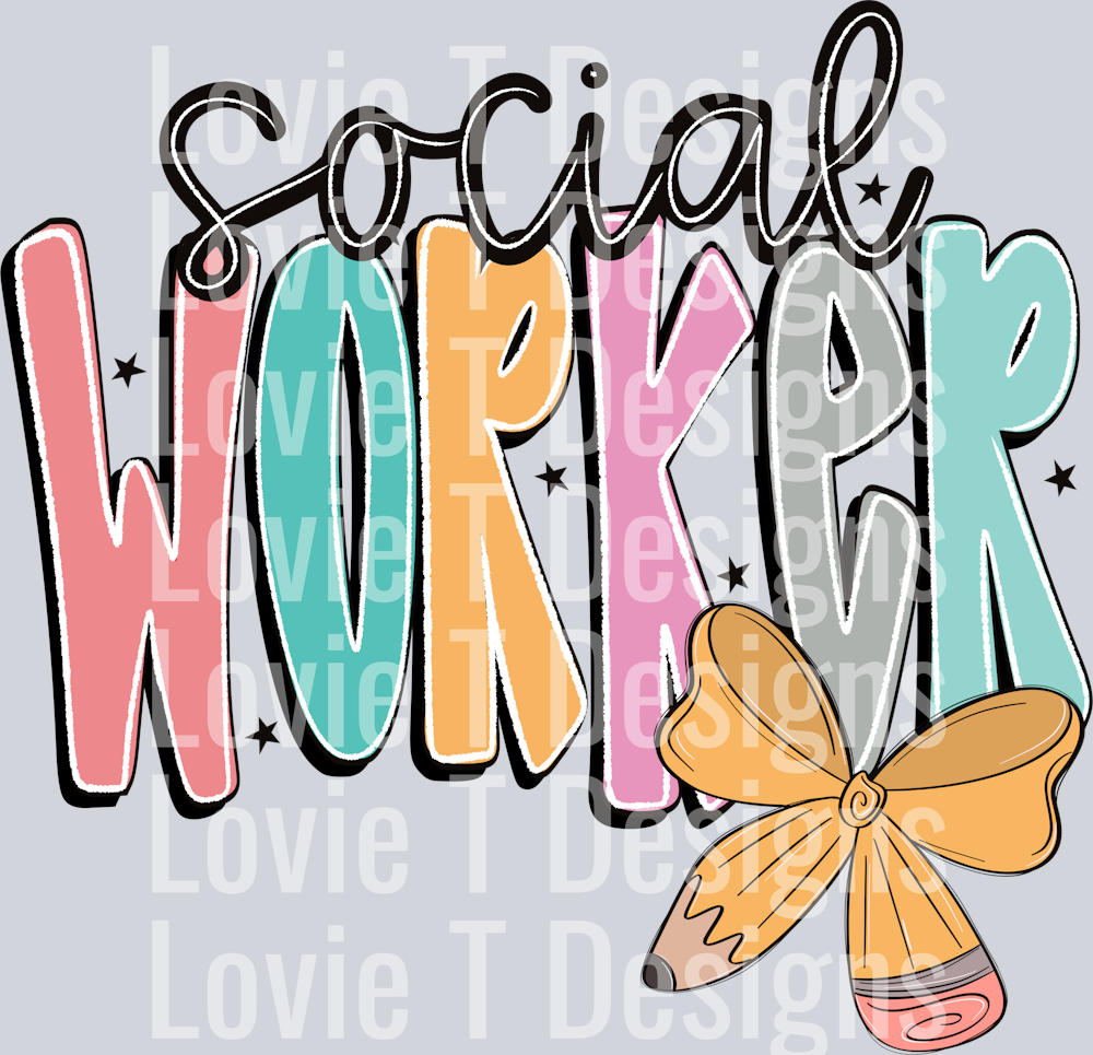 Social Worker  Doodle Bow
