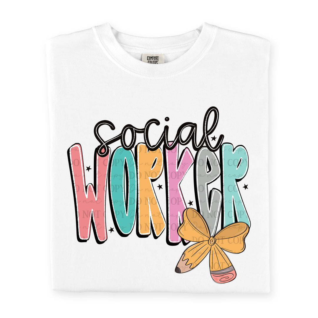 SOCIAL WORKER  DOODLE BOW