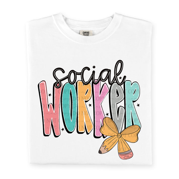 SOCIAL WORKER  DOODLE BOW