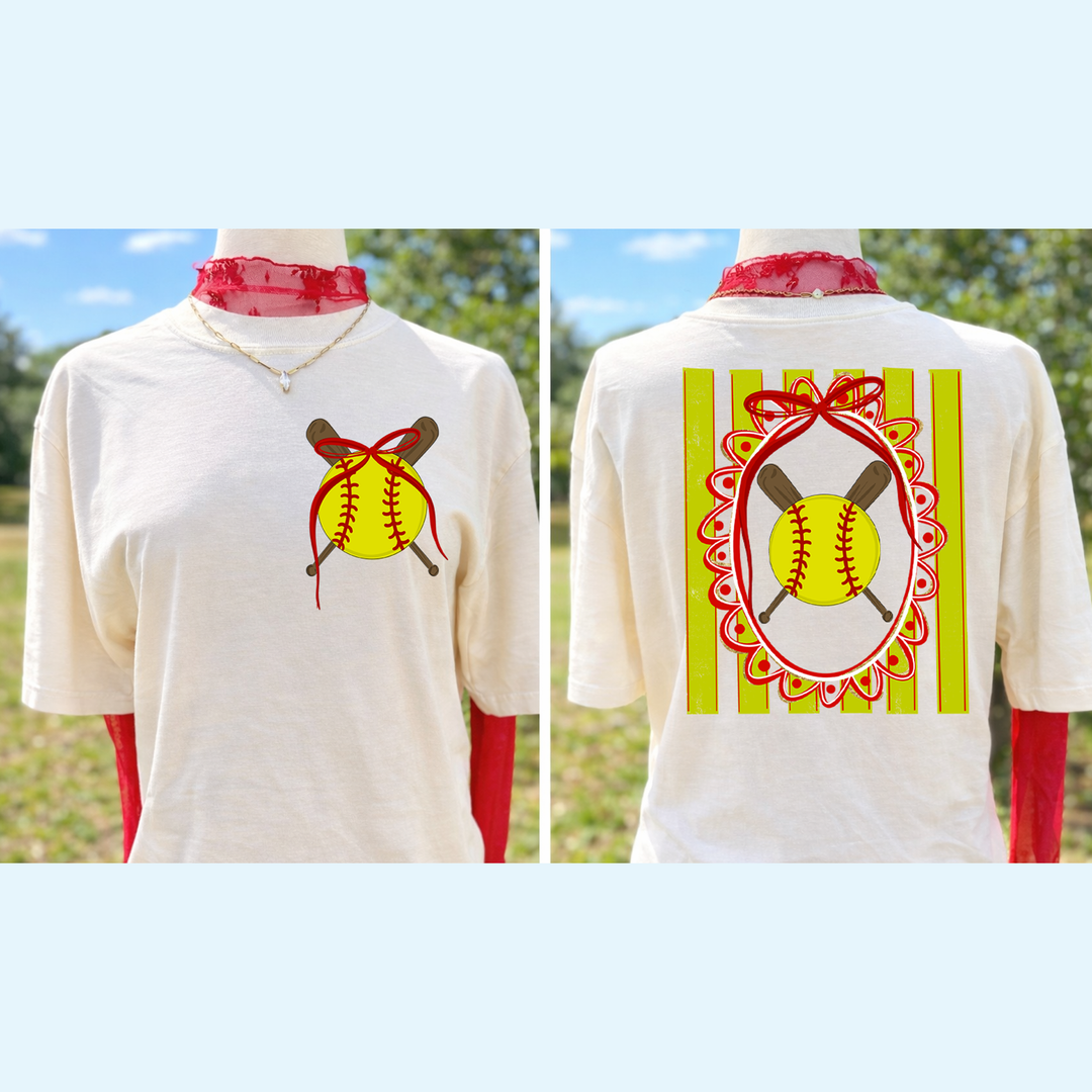Softball Stripes Back – DTF Transfer