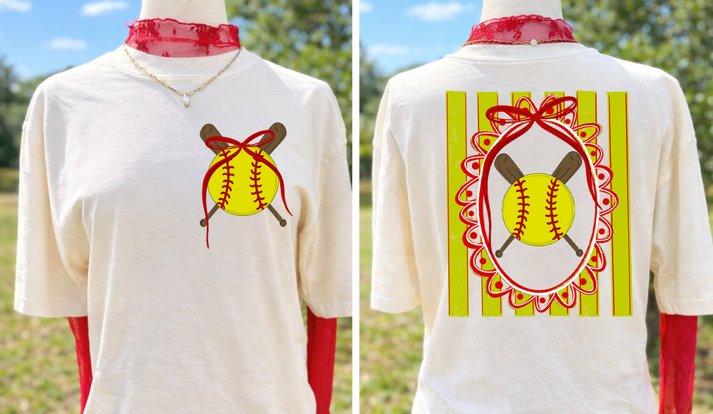 Softball Pocket DTF transfer design