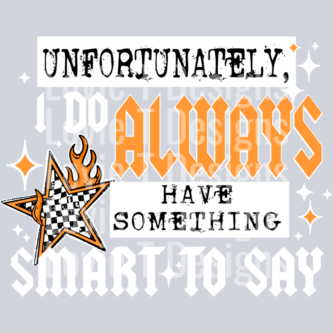 Something Smart to Say White Words – DTF Transfer