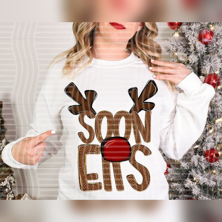 Sooners Deer Antler Mascots DTF transfer