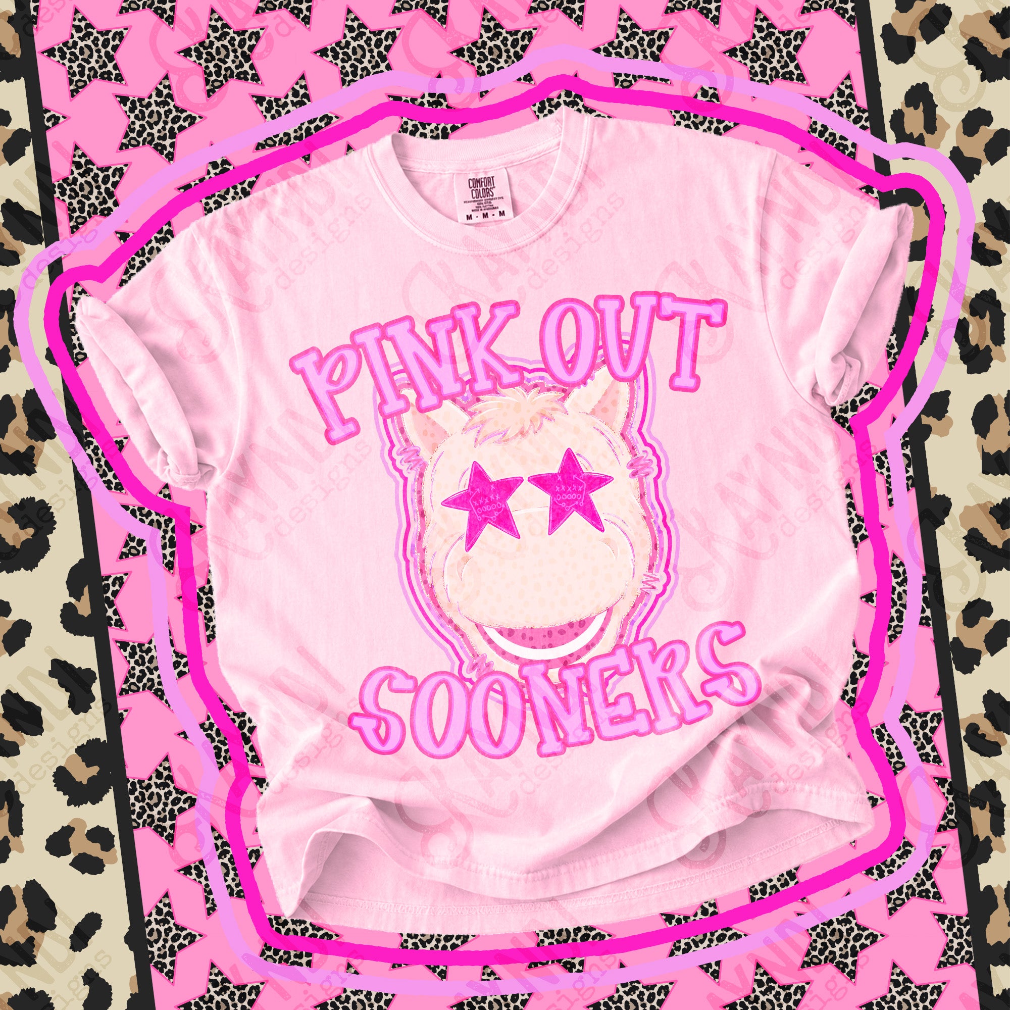Pink Out Mascots Sooners mockup
