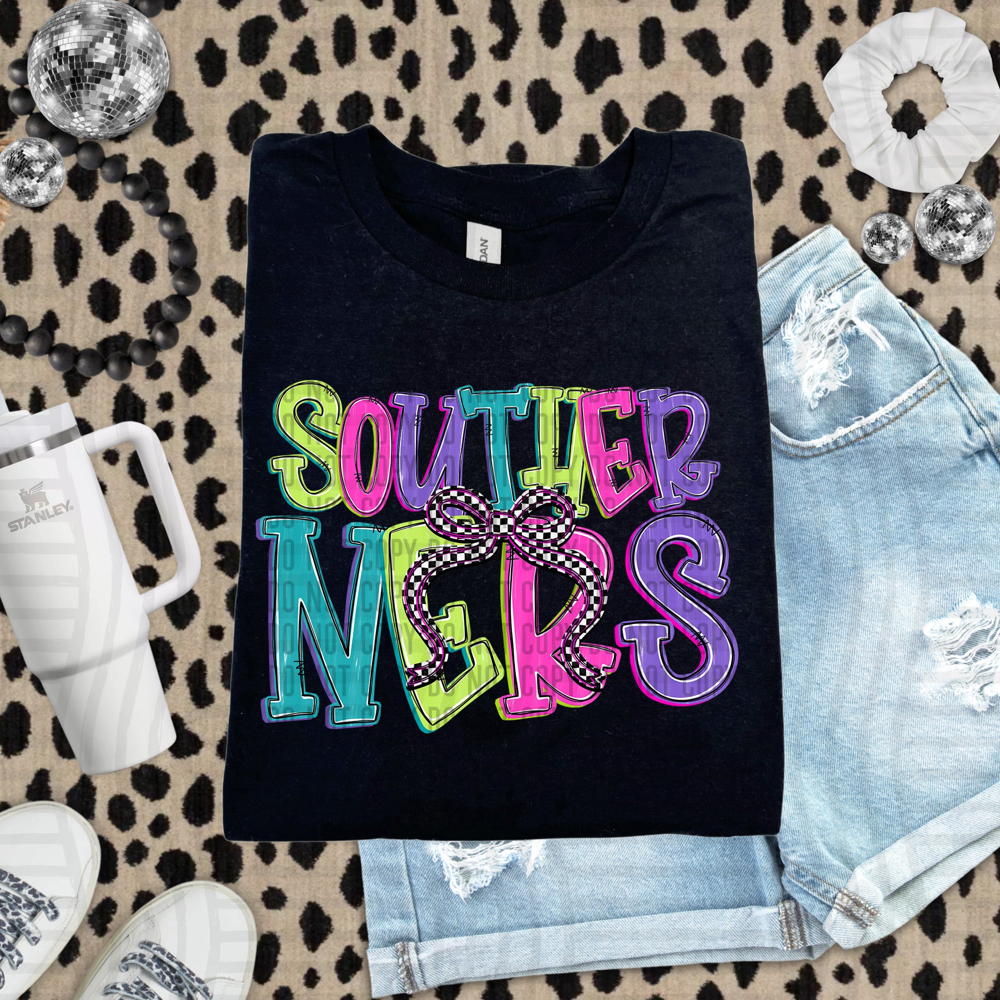 Checker Neons Stacked Mascots Southerners design
