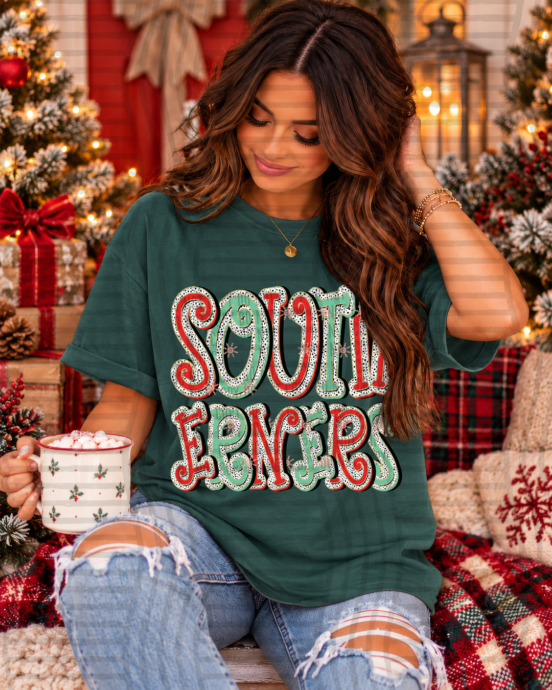 Southerners Merry Dots Mascots DTF transfer