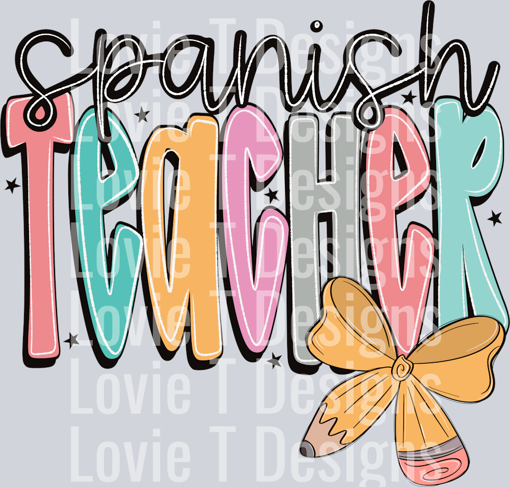 Spanish Teacher Doodle Pencil