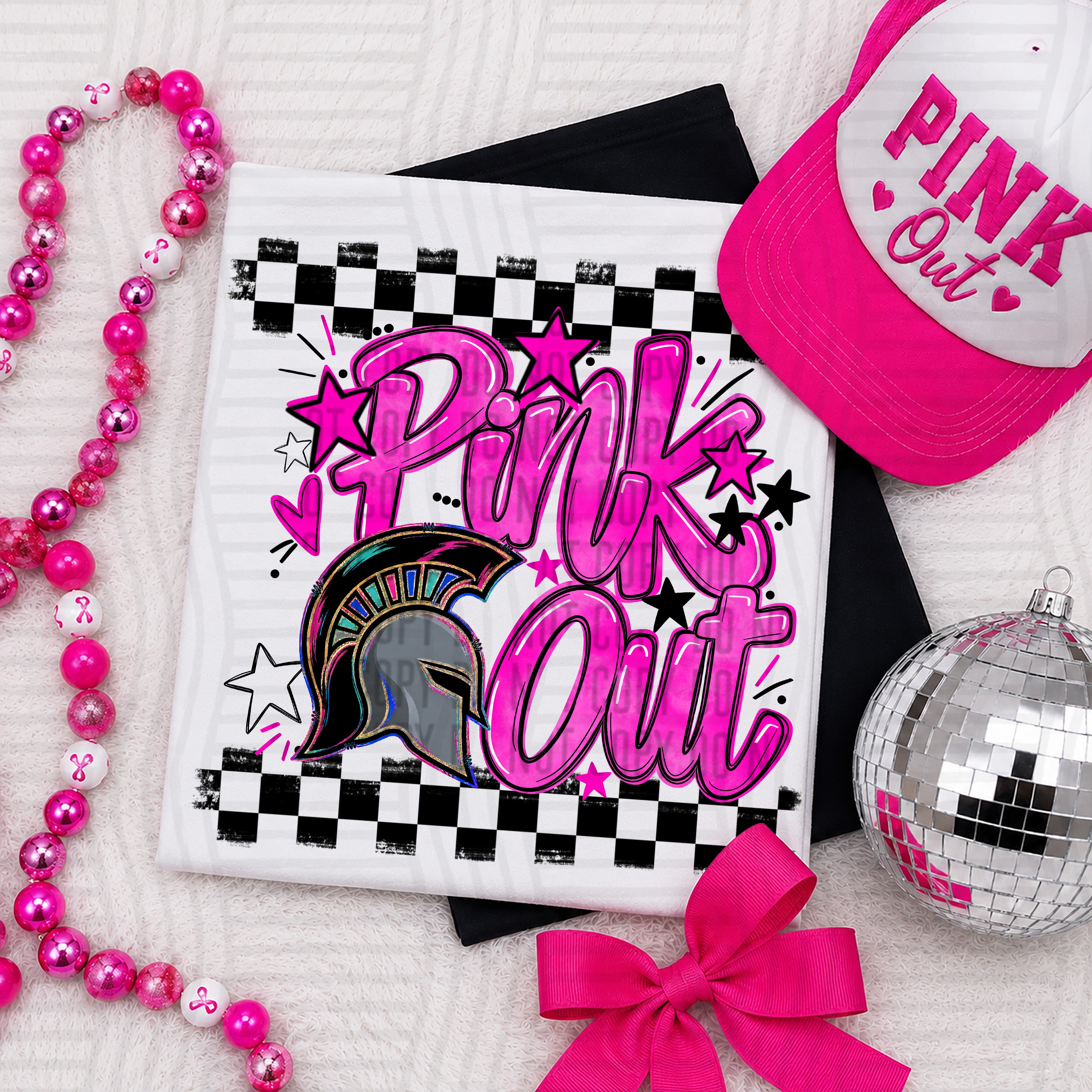 Pink Out Mascots CC Spartans design