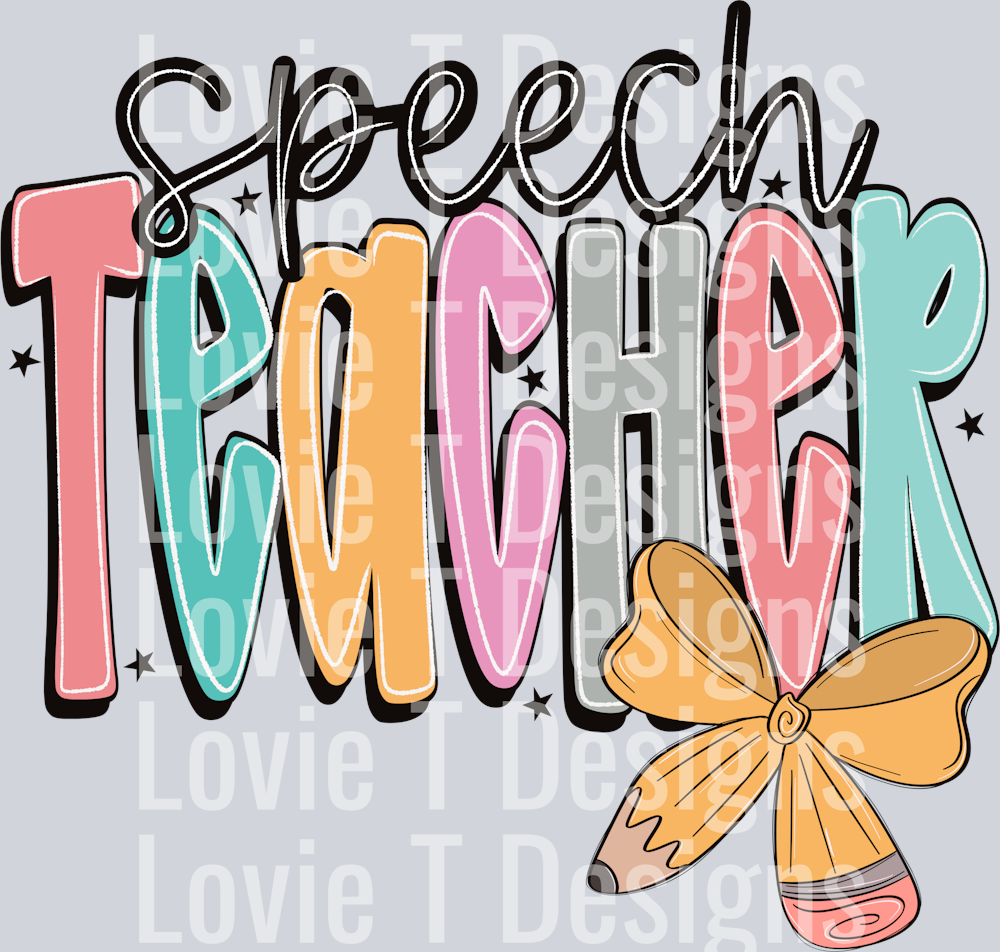 Speech Teacher Doodle Pencil