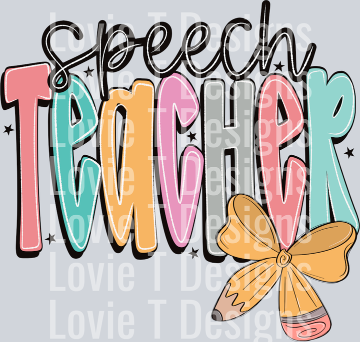 Speech Teacher Doodle Pencil