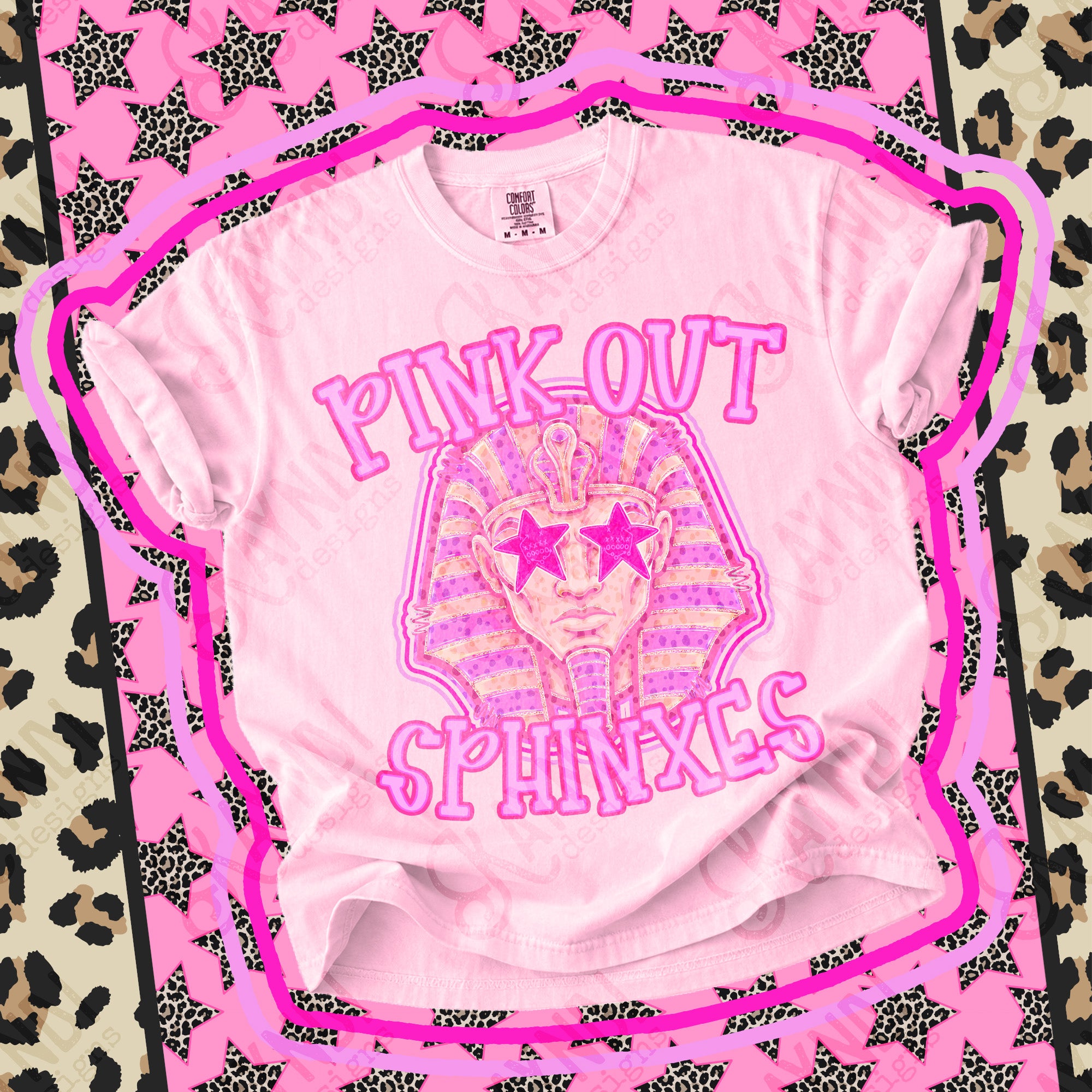 Pink Out Mascots Sphinxes mockup