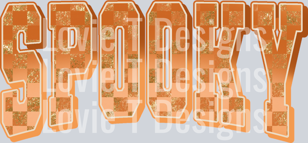 Spooky Varsity Arched Orange