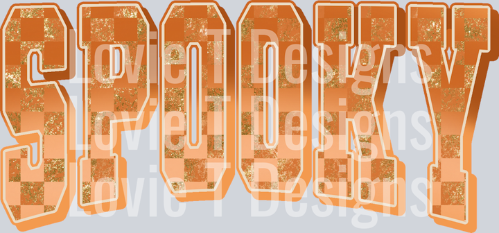 Spooky Varsity Arched Orange