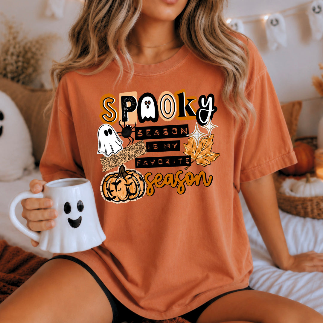SPOOKY SEASON FAVORITE SEASON BLACK Halloween DTF transfer design