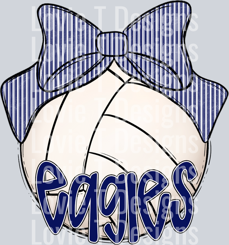 Sport Bow Balls VOLLEYBALL EAGLES NAVY