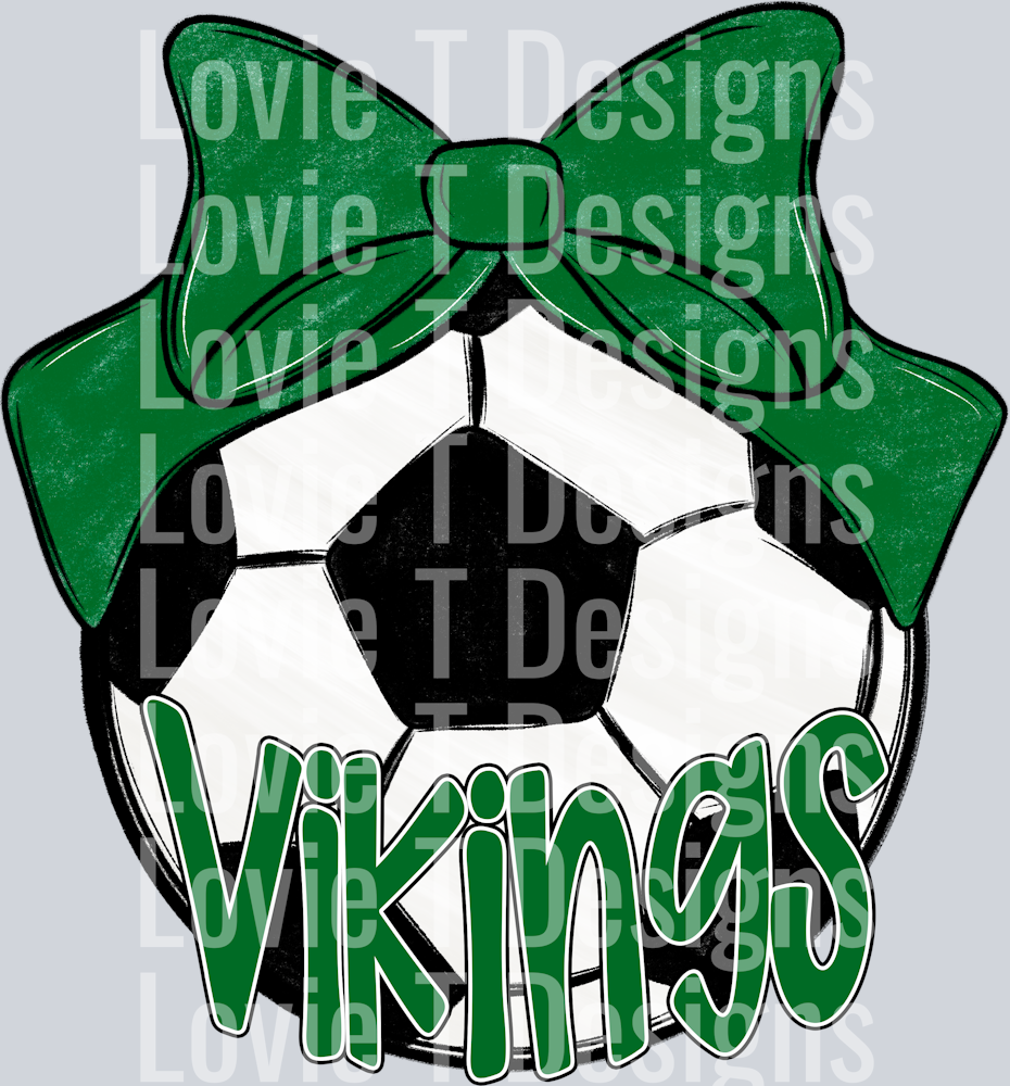 Sport Bow SOCCER VIKINGS KELLY GREEN