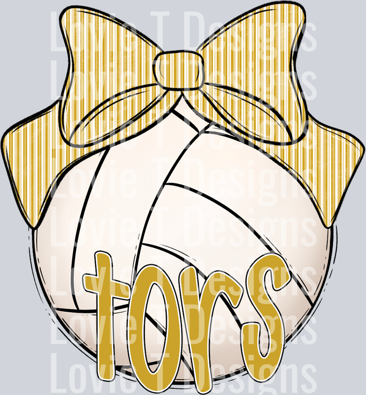 Sport Bow Volleyball Vegas Gold Seersucker Tors