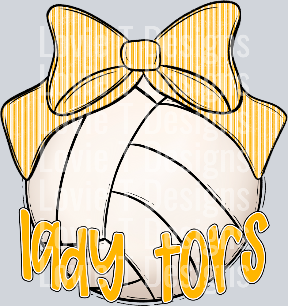 Sport Bow Volleyball Yellow Seersucker Lady Tors