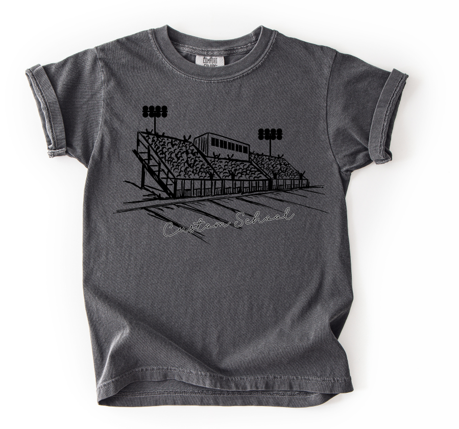 STADIUM + SCHOOL NAME IN SCRIPT