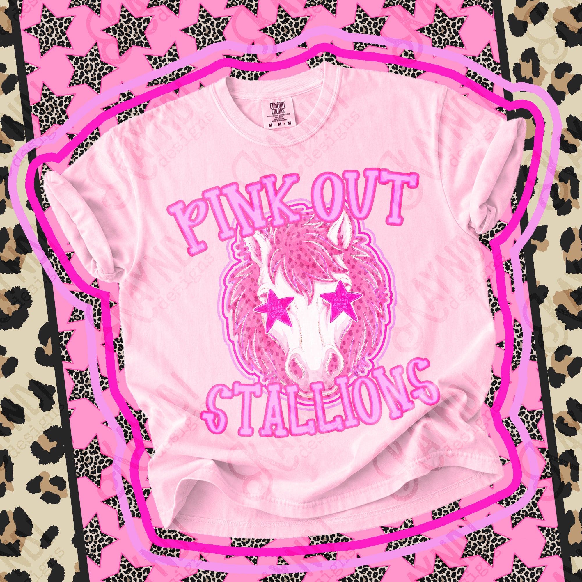 Pink Out Mascots Stallions 5 mockup