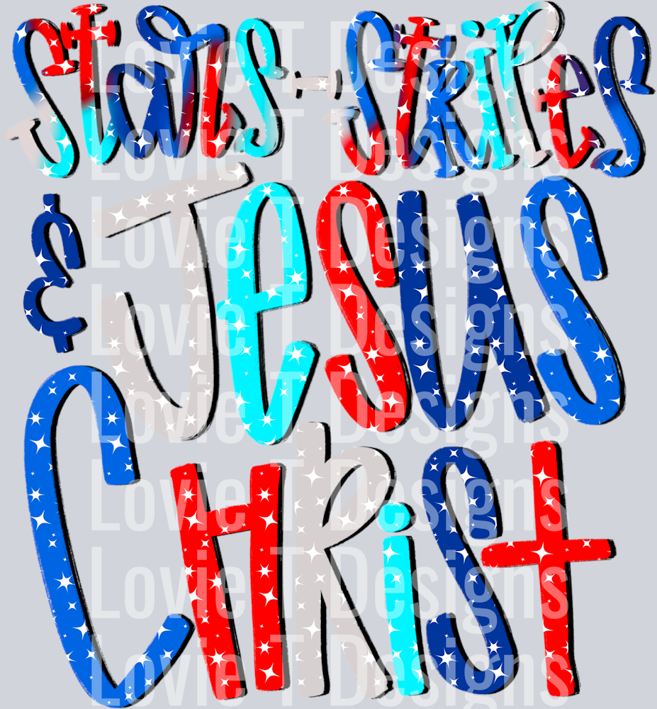 Stars Stripes Jesus Christ
