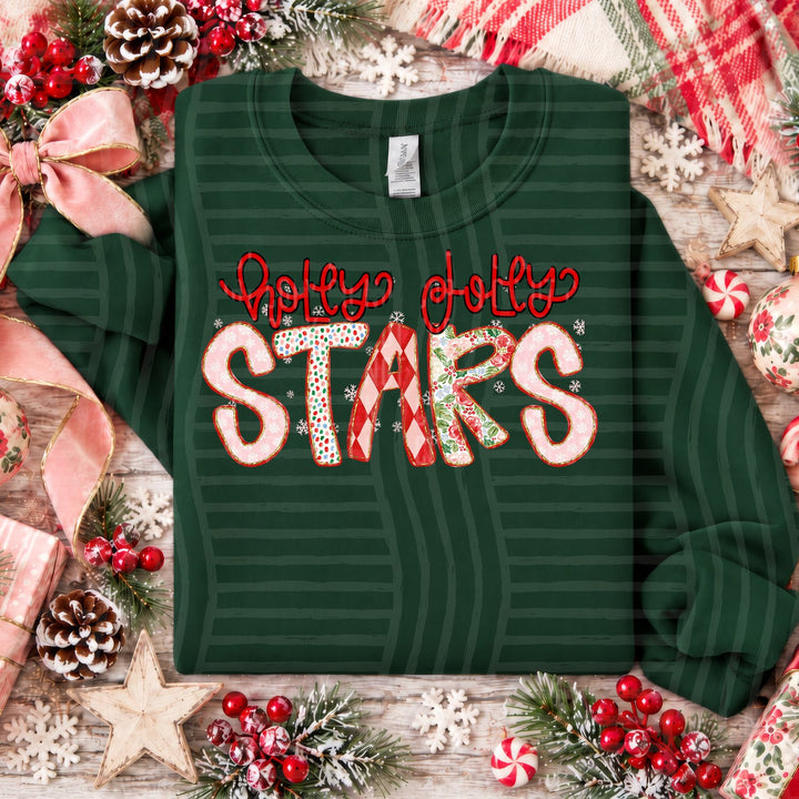 Stars Holly Jolly Confetti Mascots DTF transfer
