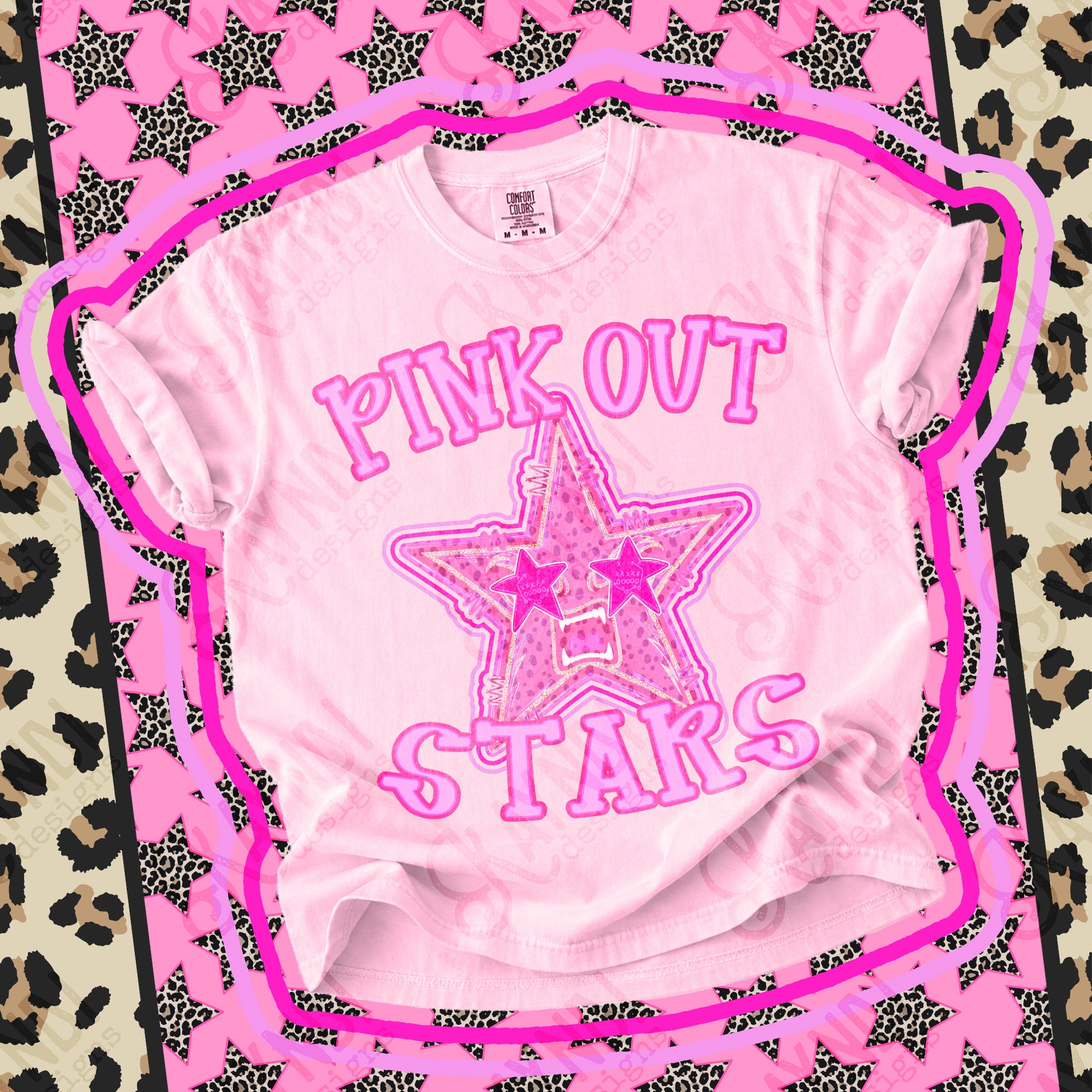 Pink Out Mascots Stars mockup